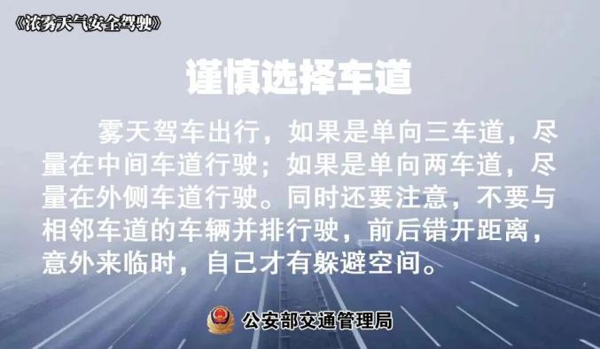 雾天安全行车_大雾天气驾驶技巧_出行提示