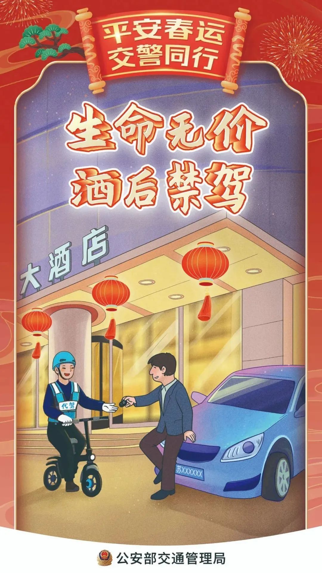 出行提示_禁止酒后驾车_春节交通安全