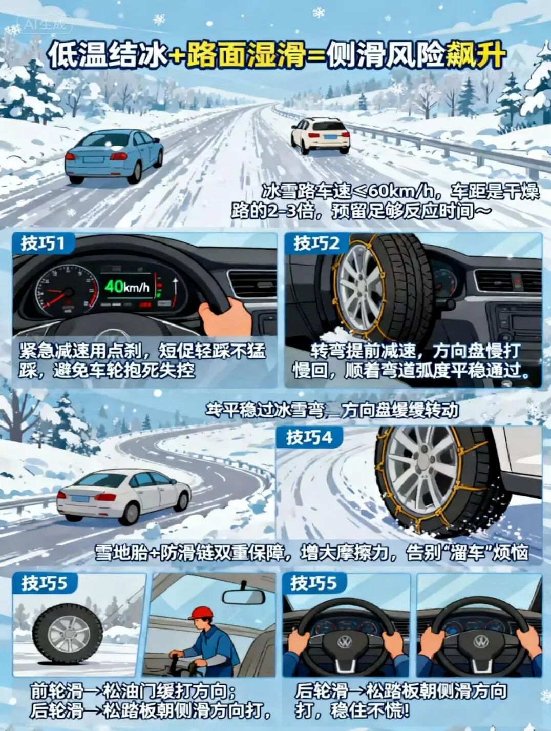 冬季行车安全注意事项_出行提示_冰雪路面驾驶技巧