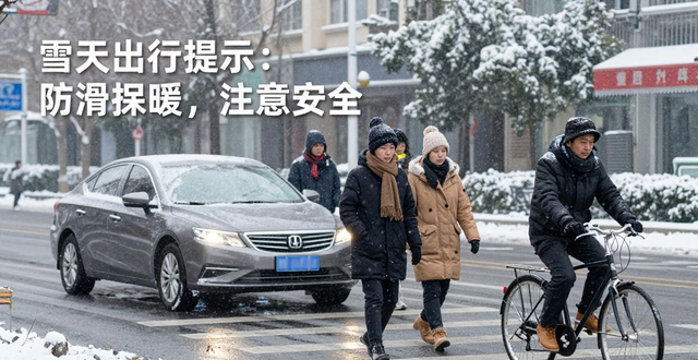 雪天行人防滑技巧_雪天出行安全注意事项_出行提示