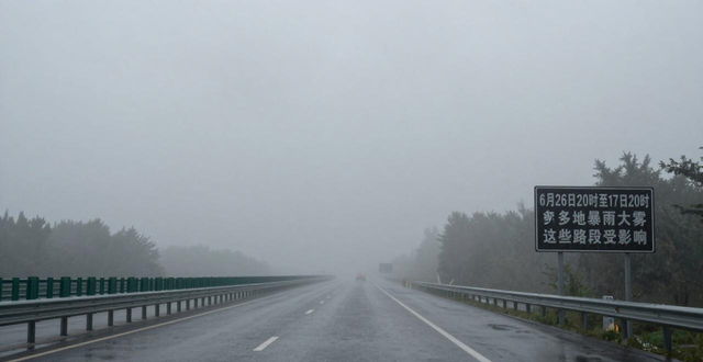 京哈高速G1_出行提示_大到暴雨影响路段