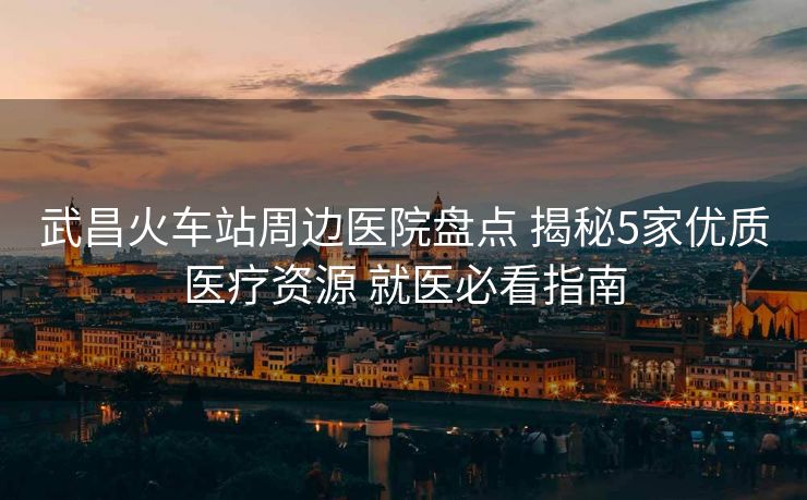武昌火车站周边医院盘点 揭秘5家优质医疗资源 就医必看指南 武昌火车站周边医院盘点 揭秘5家优质医疗资源 就医必看指南