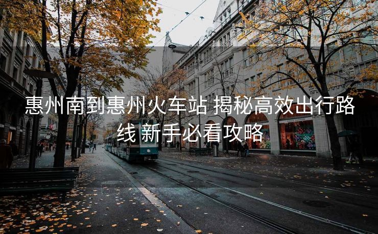 惠州南到惠州火车站 揭秘高效出行路线 新手必看攻略