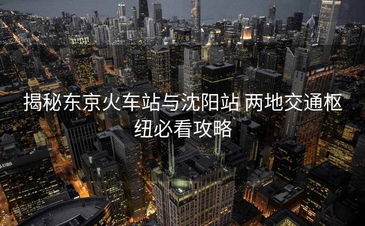 揭秘东京火车站与沈阳站 两地交通枢纽必看攻略