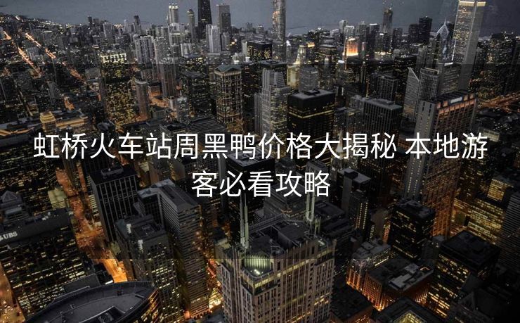 虹桥火车站周黑鸭价格大揭秘 本地游客必看攻略